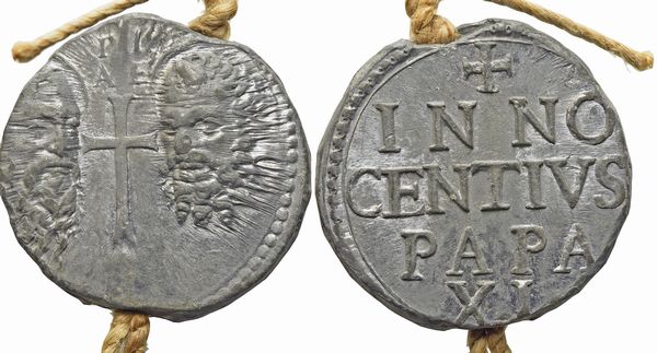 BOLLE PAPALI Innocenzo XI (1611-1689)  - Asta Placchette e medaglie dal XIV al XIX secolo - Associazione Nazionale - Case d'Asta italiane