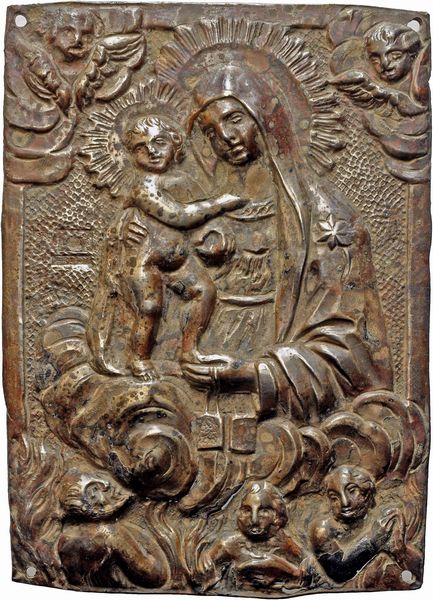 Madonna del Carmine  - Asta Placchette e medaglie dal XIV al XIX secolo - Associazione Nazionale - Case d'Asta italiane