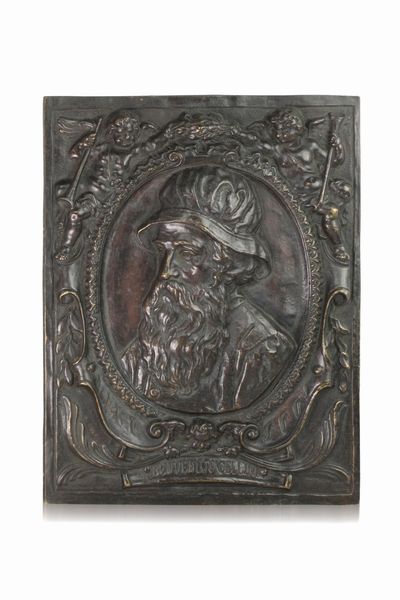 Placca raffigurante Benvenuto Cellini  - Asta Placchette e medaglie dal XIV al XIX secolo - Associazione Nazionale - Case d'Asta italiane