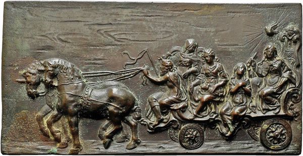 TRIONFO DELLA CHIESA O SAGGEZZA  - Asta Placchette e medaglie dal XIV al XIX secolo - Associazione Nazionale - Case d'Asta italiane