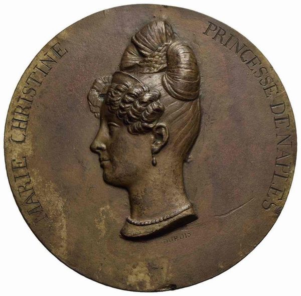 Maria Cristina di Borbone (1779-1849)  - Asta Placchette e medaglie dal XIV al XIX secolo - Associazione Nazionale - Case d'Asta italiane