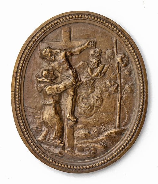 S. Francesco abbraccia il Cristo crocefisso  - Asta Placchette e medaglie dal XIV al XIX secolo - Associazione Nazionale - Case d'Asta italiane