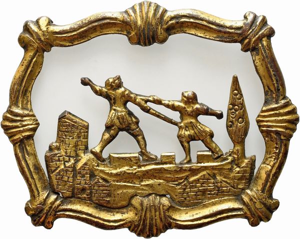Placchetta traforata da catalogare  - Asta Placchette e medaglie dal XIV al XIX secolo - Associazione Nazionale - Case d'Asta italiane