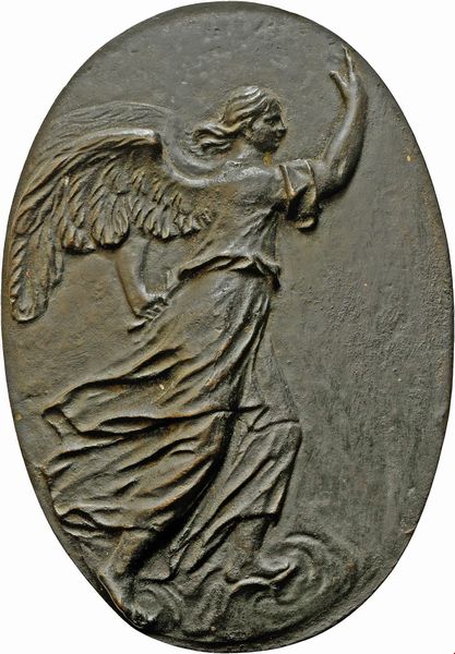 Grande placchetta ovale con angelo  - Asta Placchette e medaglie dal XIV al XIX secolo - Associazione Nazionale - Case d'Asta italiane