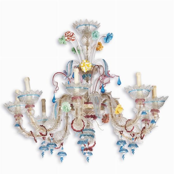 LAMPADARIO, MURANO, INIZI SECOLO XX  - Asta MOBILI E OGGETTI D'ARTE DA COLLEZIONI PRIVATE - Associazione Nazionale - Case d'Asta italiane