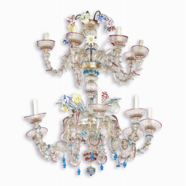 LAMPADARIO, MURANO, INIZI SECOLO XX  - Asta MOBILI E OGGETTI D'ARTE DA COLLEZIONI PRIVATE - Associazione Nazionale - Case d'Asta italiane