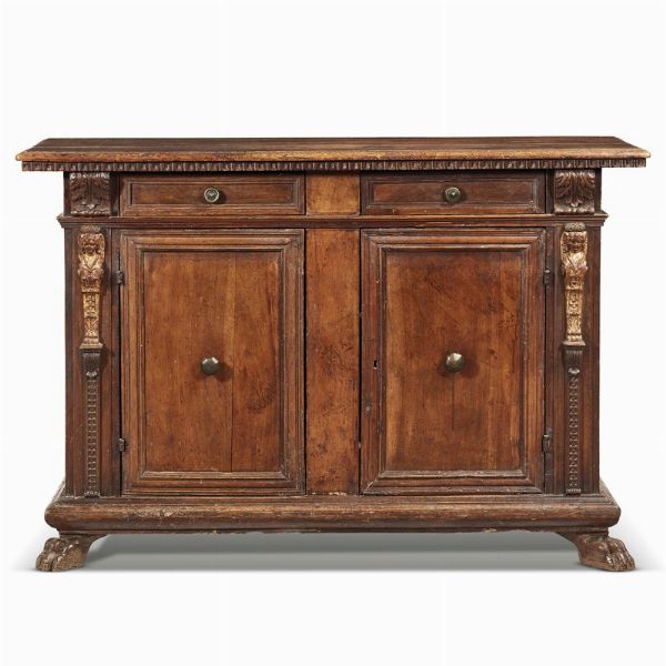 CREDENZA, TOSCANA, SECOLO XVII  - Asta MOBILI E OGGETTI D'ARTE DA COLLEZIONI PRIVATE - Associazione Nazionale - Case d'Asta italiane