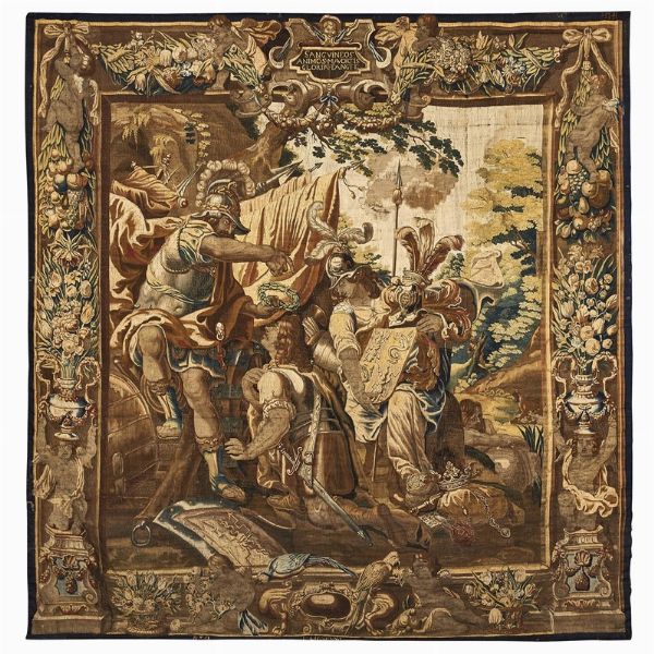 ARAZZO, FIANDRE, BOTTEGA DI J. LIEMANS, 1630 CIRCA  - Asta MOBILI E OGGETTI D'ARTE DA COLLEZIONI PRIVATE - Associazione Nazionale - Case d'Asta italiane