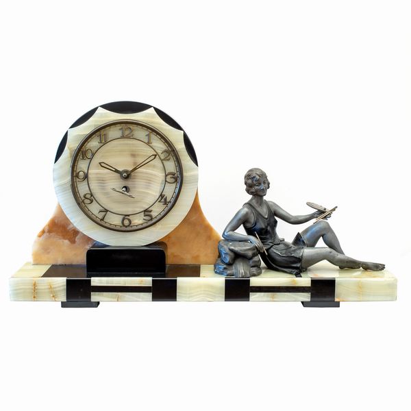 Orologio da tavolo in stile Art Dec  - Asta Asta a Tempo Web Only - Associazione Nazionale - Case d'Asta italiane