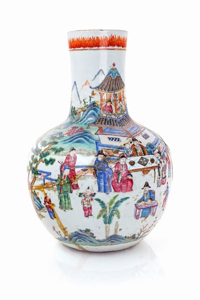 Grande vaso in porcellana, Cina, periodo della Repubblica  - Asta Antiquariato - Mobili, Sculture e Oggetti d'Arte - Associazione Nazionale - Case d'Asta italiane