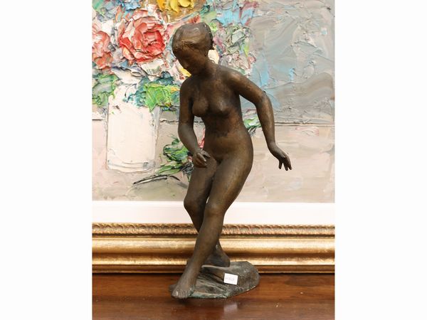 Francesco Piccini : Nudo femminile 1956  - Asta Arte Moderna e Contemporanea - Associazione Nazionale - Case d'Asta italiane