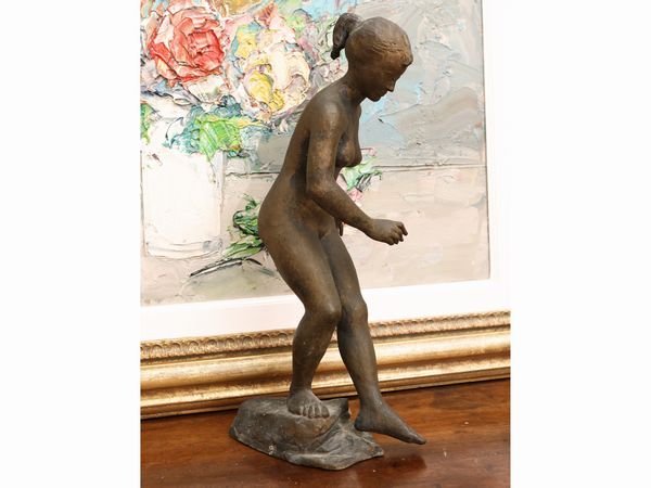 Francesco Piccini : Nudo femminile 1956  - Asta Arte Moderna e Contemporanea - Associazione Nazionale - Case d'Asta italiane