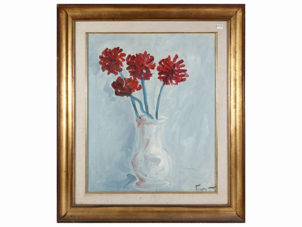 Enzo Pregno : Vaso di fiori  - Asta Arte Moderna e Contemporanea - Associazione Nazionale - Case d'Asta italiane