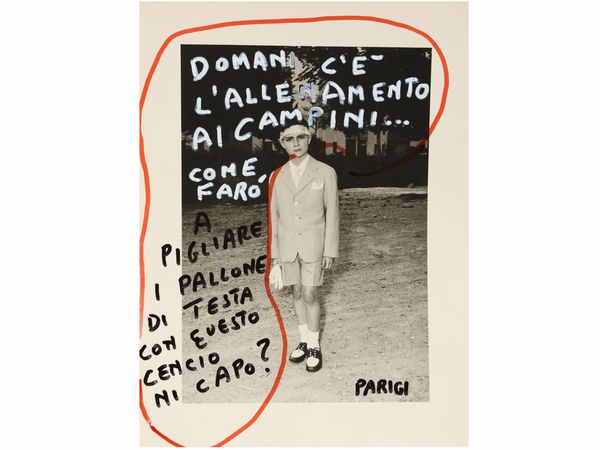 Claudio Parigi : Due fotografie: Domani c' l'allenamento e Ci vuole buona educazione anche a carnevale  - Asta Arte Moderna e Contemporanea - Associazione Nazionale - Case d'Asta italiane