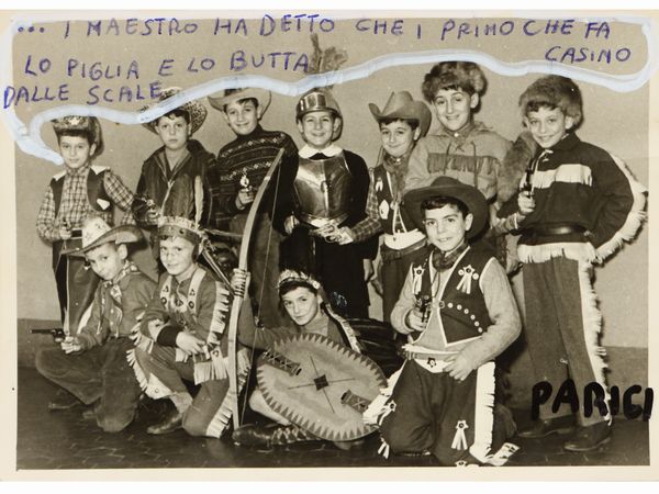 Claudio Parigi : Due fotografie: Domani c' l'allenamento e Ci vuole buona educazione anche a carnevale  - Asta Arte Moderna e Contemporanea - Associazione Nazionale - Case d'Asta italiane