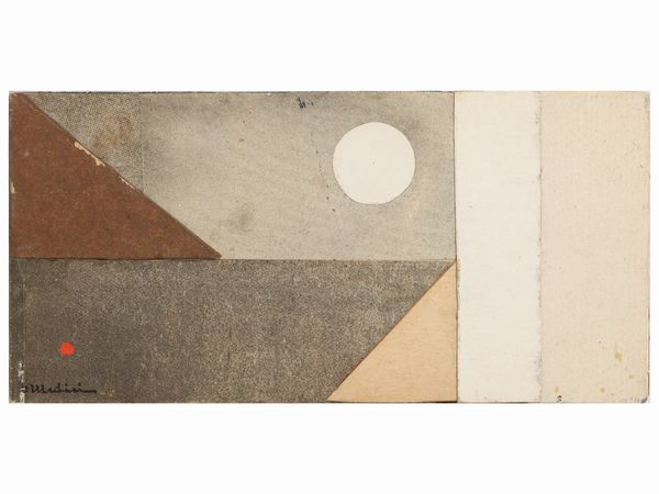 Osvaldo Medici Del Vascello : Studio III 1975 - Marina - Schermo lontano VII 1975  - Asta Arte Moderna e Contemporanea - Associazione Nazionale - Case d'Asta italiane