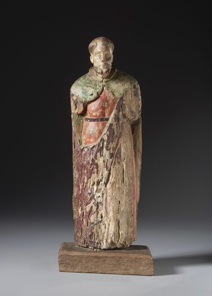 SCULTORE CENTROITALIANO DEL XV SECOLO : Figura di santo in legno intagliato e policromo  - Asta Asta 423 | ARTE ANTICA E DEL XIX SECOLO Online - Associazione Nazionale - Case d'Asta italiane