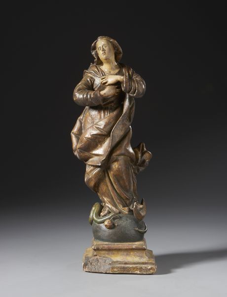 SCULTORE ITALIANO DEL XVIII SECOLO : Immacolata Concezione in terracotta dipinta e patinata  - Asta Asta 423 | ARTE ANTICA E DEL XIX SECOLO Online - Associazione Nazionale - Case d'Asta italiane