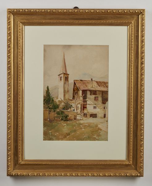 BELTRAME ACHILLE (1871 - 1945) : Casa e campanile di montagna  - Asta Asta 423 | ARTE ANTICA E DEL XIX SECOLO Online - Associazione Nazionale - Case d'Asta italiane