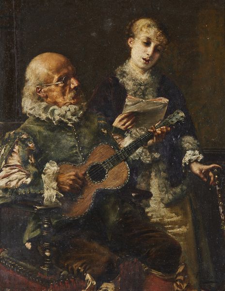 BRUNERY FRANCOIS (1845 - 1926) : Attribuito a. Lezione di canto  - Asta Asta 423 | ARTE ANTICA E DEL XIX SECOLO Online - Associazione Nazionale - Case d'Asta italiane