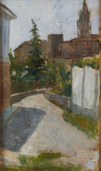 MAGNI GIUSEPPE (1869 - 1956) : Attribuito a. Veduta di strada cittadina  - Asta Asta 423 | ARTE ANTICA E DEL XIX SECOLO Online - Associazione Nazionale - Case d'Asta italiane