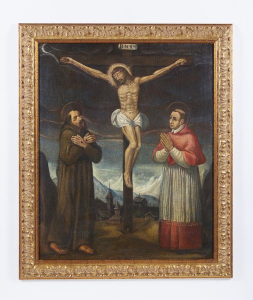 ARTISTA DEL XVII SECOLO : Crocifissione di Cristo con San Francesco d'Assisi e San Carlo Borromeo  - Asta Asta 423 | ARTE ANTICA E DEL XIX SECOLO Online - Associazione Nazionale - Case d'Asta italiane