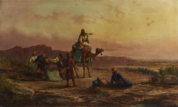 HUNT (XIX-XX) HOWARD M. : Pilgrims halting near Cairo  - Asta Asta 423 | ARTE ANTICA E DEL XIX SECOLO Online - Associazione Nazionale - Case d'Asta italiane