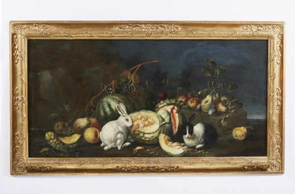 RUBBIANI FELICE (1677 - 1752) : Natura morta con zucche, frutta e conigli  - Asta Asta 423 | ARTE ANTICA E DEL XIX SECOLO Online - Associazione Nazionale - Case d'Asta italiane