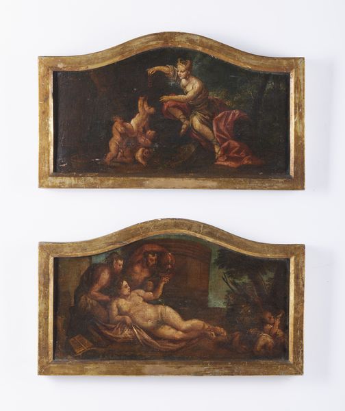 CARPIONI GIULIO (1611 - 1678) : Ambito di. Coppia di dipinti raffiguranti baccanale con Venere e putti, baccante e satiri  - Asta Asta 423 | ARTE ANTICA E DEL XIX SECOLO Online - Associazione Nazionale - Case d'Asta italiane