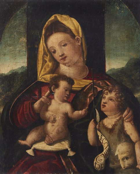 ARTISTA DEL XVII SECOLO : Madonna con Bambino e San Giovannino  - Asta Asta 423 | ARTE ANTICA E DEL XIX SECOLO Online - Associazione Nazionale - Case d'Asta italiane