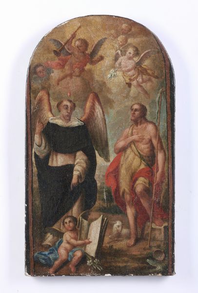 ARTISTA DEL XVIII SECOLO : Modello per pala d'altare con San Giovanni Battista e San Vincenzo Ferreri  - Asta Asta 423 | ARTE ANTICA E DEL XIX SECOLO Online - Associazione Nazionale - Case d'Asta italiane