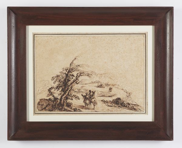 GIOVANNI FRANCESCO BARBIERI, IL GUERCINO (1591-1666) : Nello stile di. Paesaggio con viandanti  - Asta Asta 423 | ARTE ANTICA E DEL XIX SECOLO Online - Associazione Nazionale - Case d'Asta italiane