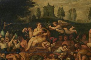 FRANCKEN  FRANZ  (1542 - 1616) : Seguace di. La processione di Bacco  - Asta Asta 423 | ARTE ANTICA E DEL XIX SECOLO Online - Associazione Nazionale - Case d'Asta italiane