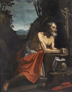 ARTISTA UMBRO-TOSCANO DEL XVI SECOLO : San Girolamo  - Asta Asta 423 | ARTE ANTICA E DEL XIX SECOLO Online - Associazione Nazionale - Case d'Asta italiane