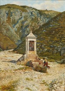 BELTRAME ACHILLE (1871 - 1945) : Valle di S. Felicit in Romano d'Ezzelino  - Asta Asta 423 | ARTE ANTICA E DEL XIX SECOLO Online - Associazione Nazionale - Case d'Asta italiane