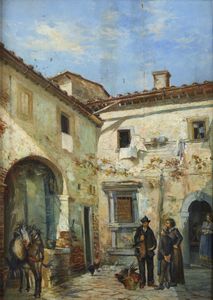 QUARANTA GIUSEPPE (1851 - 1915) - Venditore di polli