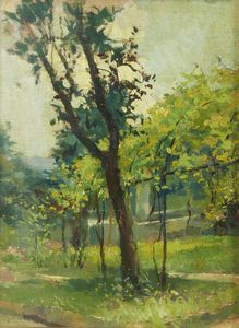 SOLENGHI  GIUSEPPE (1879 - 1944) - Giardino con pergolato