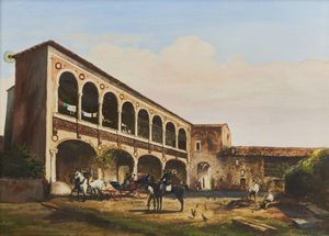 BERIOLA FULVIO (1902 - 1965) - Palazzo Orsini in Ghedi, Brescia