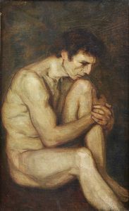 ARTISTA DEL XX SECOLO : Nudo d'uomo  - Asta Asta 423 | ARTE ANTICA E DEL XIX SECOLO Online - Associazione Nazionale - Case d'Asta italiane