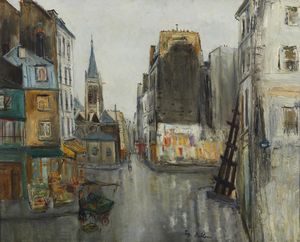 BELLONI SERGE (1925 - 2005) : Paris, l'glise Saint-Sverin  - Asta Asta 423 | ARTE ANTICA E DEL XIX SECOLO Online - Associazione Nazionale - Case d'Asta italiane