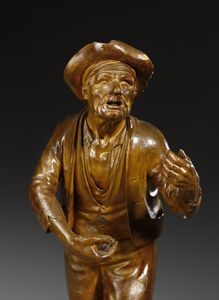 SCULTORE DEL XX SECOLO : Coppia di sculture in terracotta raffiguranti popolani  - Asta Asta 423 | ARTE ANTICA E DEL XIX SECOLO Online - Associazione Nazionale - Case d'Asta italiane