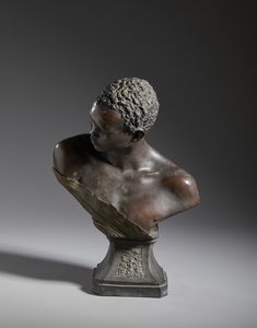 GOLDSCHEIDER FRIEDRICH (1845 - 1897) : Attribuito a. Busto di moro in terracotta patinata  - Asta Asta 423 | ARTE ANTICA E DEL XIX SECOLO Online - Associazione Nazionale - Case d'Asta italiane