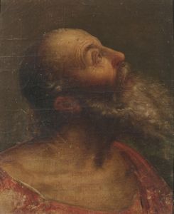 ARTISTA DEL XVII SECOLO : Coppia di dipinti raffiguranti testa di uomo barbuto e San Matteo Evangelista  - Asta Asta 423 | ARTE ANTICA E DEL XIX SECOLO Online - Associazione Nazionale - Case d'Asta italiane