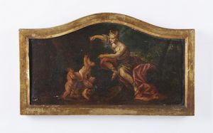 CARPIONI GIULIO (1611 - 1678) : Ambito di. Coppia di dipinti raffiguranti baccanale con Venere e putti, baccante e satiri  - Asta Asta 423 | ARTE ANTICA E DEL XIX SECOLO Online - Associazione Nazionale - Case d'Asta italiane