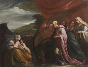 ARTISTA DEL XVII SECOLO - Scena biblica (forse San Paolo a Malta)