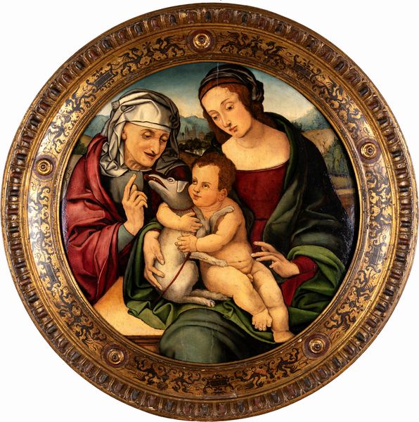 Maestro di Tavarnelle o dei Cassoni Campana , Attribuito a : Madonna col Bambino e Sant'Anna  - Asta Dipinti antichi - Associazione Nazionale - Case d'Asta italiane