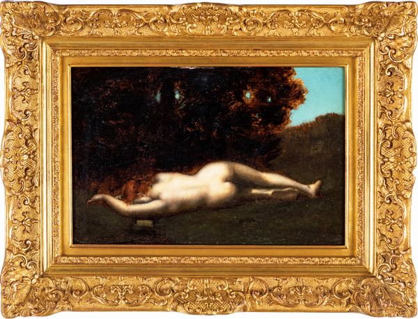 Jean Jacques Henner : Ninfa addormentata alla fonte  - Asta Dipinti antichi - Associazione Nazionale - Case d'Asta italiane