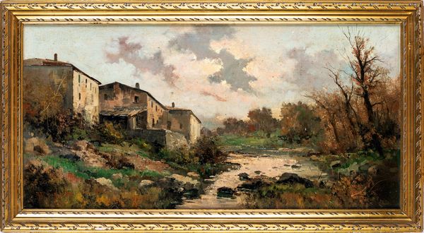 Ercole Magrotti : paesaggio lombardo  - Asta Dipinti antichi - Associazione Nazionale - Case d'Asta italiane