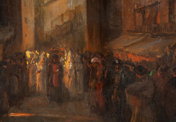 Amandus Faure : Processione a Porta Capuana  - Asta Dipinti antichi - Associazione Nazionale - Case d'Asta italiane