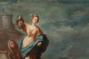 Scuola napoletana del XVIII secolo : Giuditta e Oloferne  - Asta Dipinti antichi - Associazione Nazionale - Case d'Asta italiane